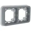 Image de plaque d'encastrement plexo 2 postes horizontal (composable)