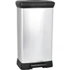 Image de CURVER  Poubelle a pÃ©dale 50L, Aspect mÃ©tal, plastique recyclÃ©