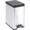 Image de CURVER Poubelle a pÃ©dale 25L Slim aspect mÃ©tal