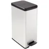 Image de CURVER Poubelle a pÃ©dale 40L Slim aspect mÃ©tal