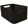 Image de Malle de rangement 6L aspect rotin chocolat