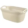 Image de Panier Ã  linge Knit 40 L Blanc crÃ¨me Curver