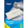 Image de Etiquettes AdhÃ©sives Blanches Agipa 119604 55 X 30mm Format A4