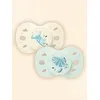 Image de Sucette Anatomique Animaux - 0-6 Mois - Lot De 2 Vert + Beige