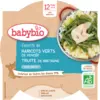 Image de Babybio Assiette Mezzogiorno - 12 mois et plus - Haricots verts, Truite - BIO 230 g