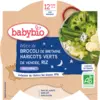 Image de Babybio Assiette Plate - 12 Mois et + - Brocoli, Haricots Verts, Riz - BIO 230G