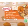 Image de Babybio Petits Pots - 8 Mois et + - Petits Légumes Boulgour Poulet Lait de Coco 2 x 200 g