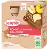 Image de Babybio Biberons de Fruits - 6 mois et plus - Pomme, Framboise - BIO 4x90 g