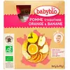 Image de Babybio Biberons de Fruits - 6 mois et plus - Pomme, Orange, Banane - BIO 4x90 g