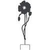 Image de DÃ©co En MÃ©tal Ã Planter Coquelicot 22x80cm Anthracite