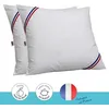 Image de DODO Lot de 2 oreillers Tendance - 60 x 60 cm - Garnissage 100% Polyester fibre creuse siliconÃ©e - Blanc