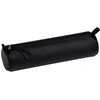 Image de Trousse ronde en cuir lisse Noir 5,5 x 22 cm
