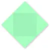 Image de Pollen - 25 cartes carrées à rainage losange 16 x 16 cm - Vert jade