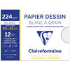Image de Papier à grain pour dessin 24 x 32 cm 224 g/m² par 12