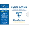 Image de Papier Dessin Blanc à Grain 180 g/m² Pochette de 10 feuilles 29,7 x 42 cm