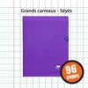 Image de Cahier - A4 (21x29,7cm) - Grands Carreaux - 96 Pages - Couverture En Polypro - Sans Spirale - Clairefontaine - Mimesys