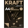 Image de Papier Kraft Double Face marron et noir 90 g/m² - A4 21 x 29.7 cm - Bloc de 60 feuilles
