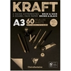 Image de Papier Kraft Double Face marron et noir 90 g/m² - A3 29.7 x 42 cm - Bloc de 60 feuilles