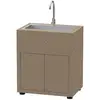 Image de Meuble Avec Evier Integre, 80 X 55 Cm Taupe
