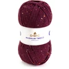 Image de Fil tricot effet tweed 663 Rouge Bordeaux