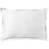 Image de Taie D'oreiller Unie En Satin De Coton Blanc 50x70