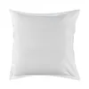 Image de Taie D'oreiller Unie En Satin De Coton Blanc 65x65