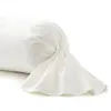 Image de Taie De Traversin Unie En Satin De Coton Blanc 43x230