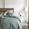 Image de Taie D'oreiller Uni En Gaze De Coton Vert 65x65