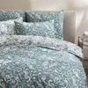 Image de Housse De Couette En Percale De Coton Bleu 260x240cm