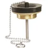 Image de Bonde de lavabo laiton avec bouchon noir Ã40 chromÃ© - VALENTIN - 11530000000