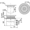Image de Bonde de douche - Ã  visser - grille inox 90mm VALENTIN