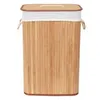 Image de Panier Ã  linge Compactor Rectangulaire pliable Bambou Nature