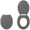 Image de Abattant Wirquin uni gris clair mat en bois compressÃ©