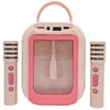 Image de Karaoke Bluetooth Rose avec 2 micros sans fil