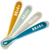 Image de Lot De 4 CuillÃ¨res BÃ©bÃ© 1er Repas Soft En Silicone Rainbow (Coloris Assortis) - Beaba
