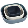 Image de BÃ©aba - Lot De 3 Bols Gigogne En Silicone Bleu - Apprentissage Repas