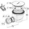 Image de Bonde horizontale pour receveur Ã 90 mm