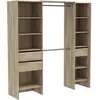Image de Kit dressing extensible - L192 x P50 x H205 cm - DÃ©cor ChÃªne Kronberg - MIAMI