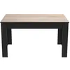 Image de Table de salle Ã  manger rectangulaire DEMEYERE WAYNE, effet chÃªne brossÃ©, 138,4 x 90 cm