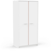 Image de Armoire de chambre - REVERSO - Blanc mat - 2 portes - 88,3 x 50 x 180,9 cm