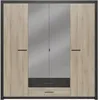 Image de COLORADO Armoire 4 portes - DÃ©cor Chene Kronberg - L 198 x H 203,1 x 56,6 cm