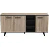 Image de Buffet bas Bruce 3 portes 3 niches - Naturel clair