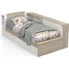 Image de LIT ENFANT LIFE 1 PERSONNE - 90X190/200 - RANGEMENTS - DÃCOR CHENE ET BLANC - DEMEYERE - FABRIQUÃ EN FRANCE