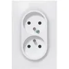 Image de Double prise 2P+T Neptune - vertical - blanc LEGRAND