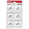 Image de Pack de 6 prises 2P+T Neptune - blanc LEGRAND