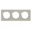 Image de Plaque carrÃ©e dooxie 3 postes finition plume