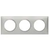 Image de Plaque carrÃ©e dooxie 3 postes finition effet aluminium