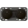 Image de Prise 2 p?les + terre Legrand Dooxie noir carr?e