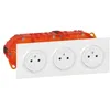 Image de Triple prise affleurante 2P+T Dooxie - blanc LEGRAND
