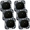 Image de Lot de 6 prises de courant 2P+T 16A Ã  composer Dooxie Noir